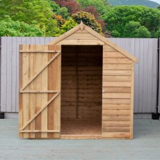 8 x 6 Shire Value Overlap Shed - Pressure Treated - Door Open