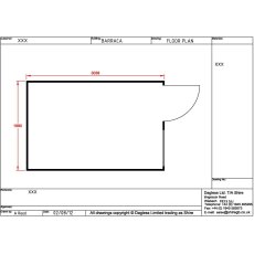 10x7 Shire Tongue and Groove Shed - dimensions