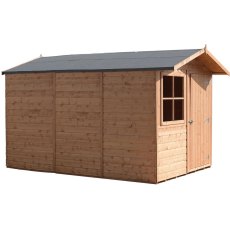 10x7 Shire Tongue and Groove Shed - isolated with showing left hand side elevation