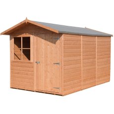 10x7 Shire Tongue and Groove Shed - isolated with showing right hand side elevation