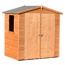 4x6 Shire Lewis Professional Shed - isolated angled front view with doors closed