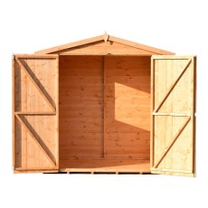 4x6 Shire Lewis Professional Shed - front elevation with both doors open