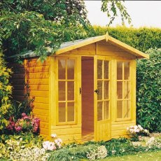 7 x 10 Shire Badminton Summerhouse - in natural finish door open