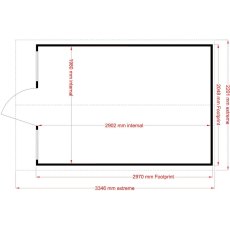 7 x 10 Shire Badminton Summerhouse - floor plan