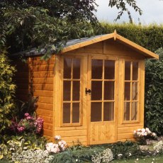 7 x 10 Shire Badminton Summerhouse - in natural door closed