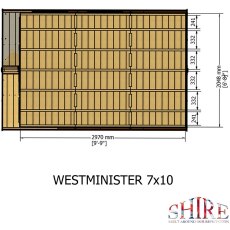 7 x 10 Shire Kensington Summerhouse - floor plan