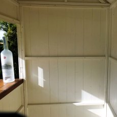 6 x 4 Shire Pent Garden Bar and Store - internal shot of bar painted