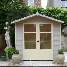 7 x 5 Shire Mumley Summerhouse - Pressure Treated - painted and showing front elevation