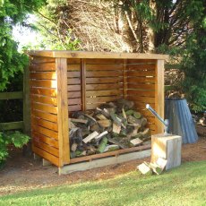 7 x 3 Shire Large Heavy Duty Log Store - insitu