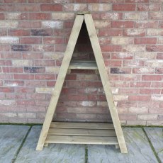3 x 2 Shire T&G Small Triangular Log Store - Pressure Treated - front elevation without logs