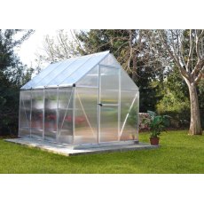 6 x 8 Palram Mythos Greenhouse in Silver - in situ