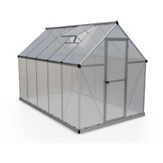 6 x 10 Palram Mythos Greenhouse in Silver - isolated view