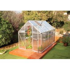 6 x 10 Palram Mythos Greenhouse in Silver - in situ