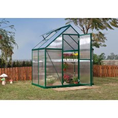 6 x 4 Palram Mythos Greenhouse in Green - in situ