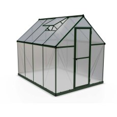 6 x 8 Palram Mythos Greenhouse in Green - isolated view