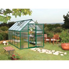 6 x 10 Palram Mythos Greenhouse in Green - in situ