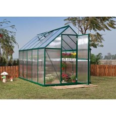 6 x 10 Palram Mythos Greenhouse in Green - in situ