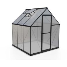 6 x 6 Palram Mythos Greenhouse in Grey - isolated view