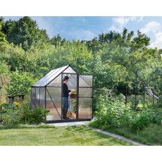 6 x 6 Palram Mythos Greenhouse in Grey - in situ