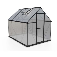 6 x 8 Palram Mythos Greenhouse in Grey - isolated view