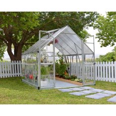 8 x 8 Palram Balance Greenhouse in Silver - in situ