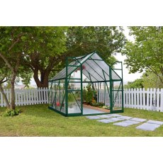 8 x 8 Palram Balance Greenhouse in Green - in situ