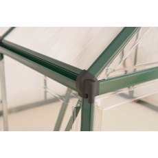 8 x 8 Palram Balance Greenhouse in Green - integral gutter