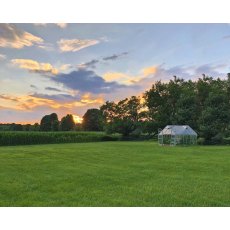 8 x 12 Palram Balance Greenhouse in Silver  - in situ