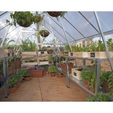 8 x 12 Palram Balance Greenhouse in Silver  - in situ