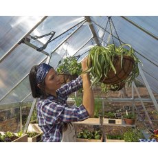 8 x 12 Palram Balance Greenhouse in Silver  - manual opening roof vents