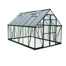 8 x 12 Palram Balance Greenhouse in Green - isolated view