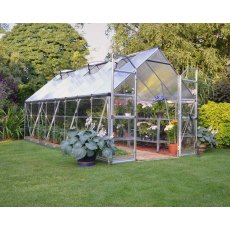 8 x 16 Palram Balance Greenhouse in Silver - in situ