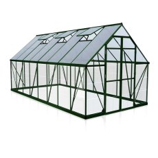 8 x 16 Palram Balance Greenhouse in Green - isolated view