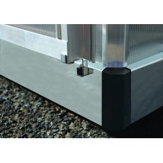 8 x 20 Palram Balance Greenhouse in Silver- galvanised steel base aids stability