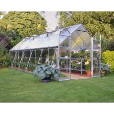 8 x 20 Palram Balance Greenhouse in Silver - in situ