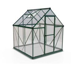 6 x 6 Palram Harmony Greenhouse in Green - isolated view