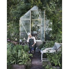 6 x 6 Palram Harmony Greenhouse in Silver - in situ