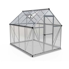 6 x 8 Palram Harmony Greenhouse in Silver - isolated view