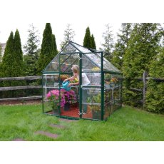 6 x 8 Palram Harmony Greenhouse in Green - in situ