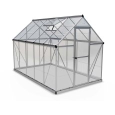 6 x 10 Palram Harmony Greenhouse in Silver - isolated view
