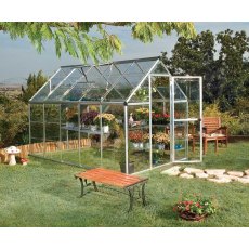 6 x 10 Palram Harmony Greenhouse in Silver - in situ