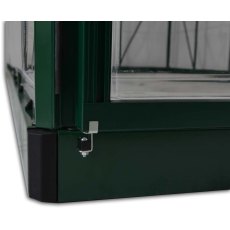 Palram Harmony Greenhouse in Green - galvanised steel base aids stability