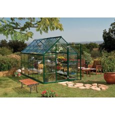 6 x 10 Palram Mythos Greenhouse in Green - in situ