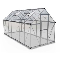 6 x 14 Palram Harmony Greenhouse in Silver - isolated view