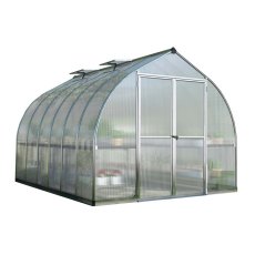 8 x 12 Palram Bella Greenhouse in Silver - isolated view