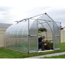 8 x 12 Palram Bella Greenhouse in Silver - in situ