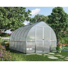 8 x 12 Palram Bella Greenhouse in Silver - in situ