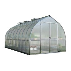 8 x 16 Palram Bella Greenhouse in Silver - isolated view