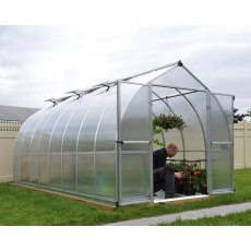 8 x 16 Palram Bella Greenhouse in Silver - in situ