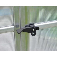 8 x 20 Palram Bella Greenhouse in Silver - door handle can be locked with a padlock